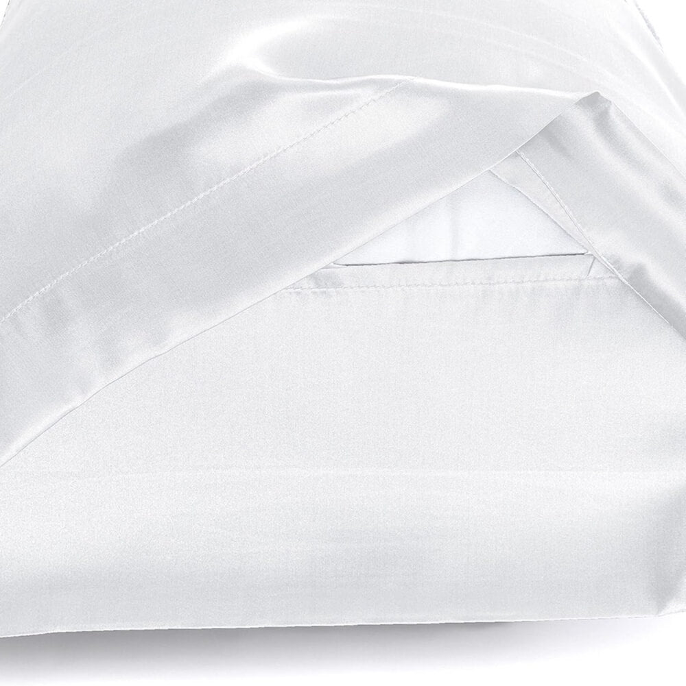 Housse Oreiller Satin, Taie Coussin Blanche