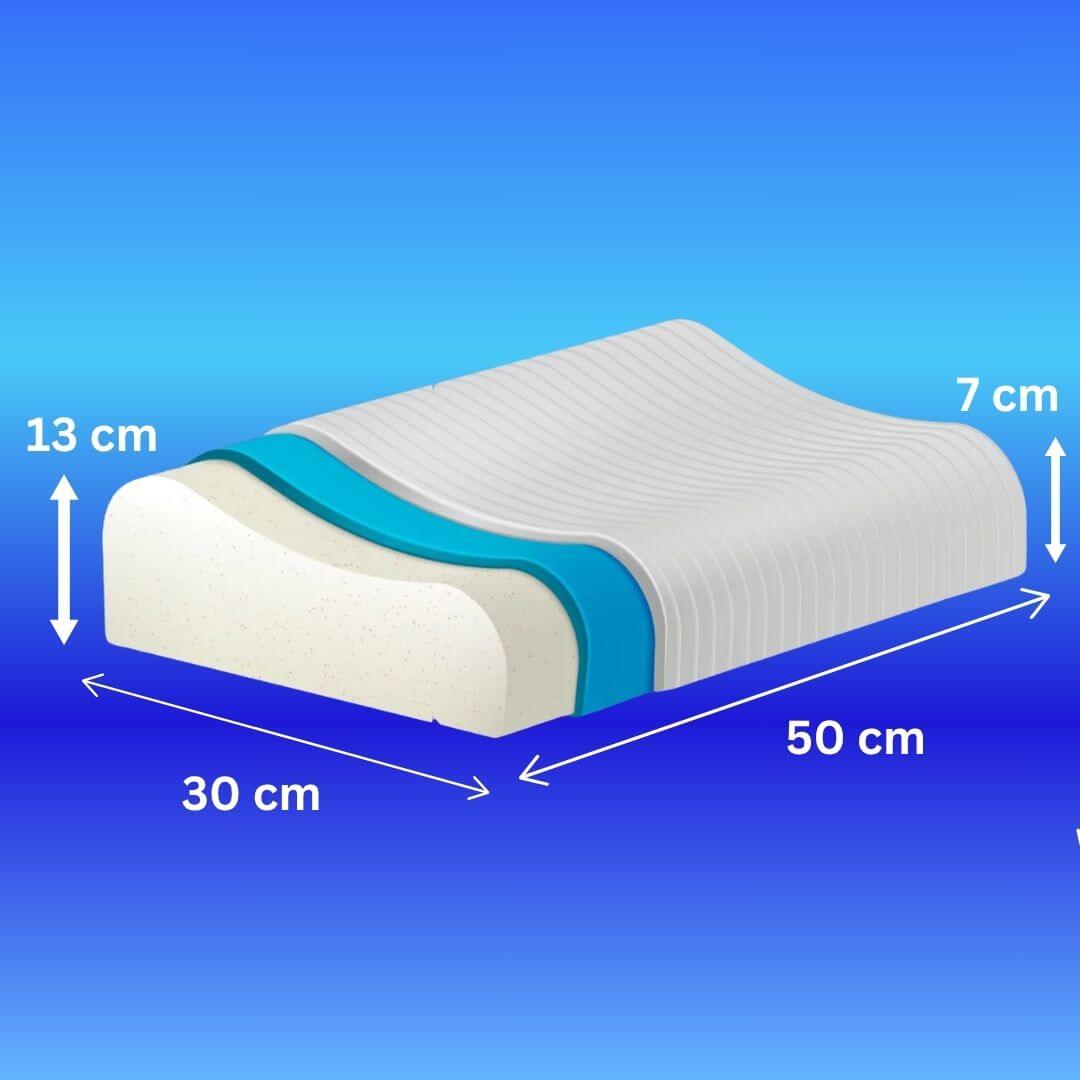 oreiller cervical, oreiller ergonomique cervical, coussin cervical mémoire forme
