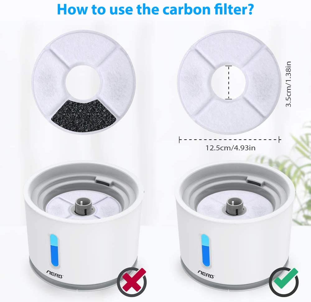 Pack 8 Filtres pour Fontaine à Eau pour Chats