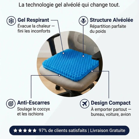 Coussin Anti Escarres en Gel pour Siège