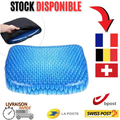 Coussin Ergonomique en Gel — Soulagement Sciatique, Coccyx & Anti-Escarre