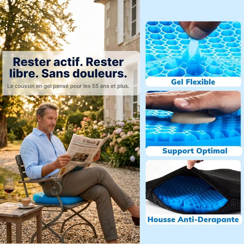 coussin fessier anti escarre gel , coussin coccyx voiture siege lombaire, sciatique chaise, coussin coccyx, coussin chaise lombaire, coussin nid abeille, coussin sciatique