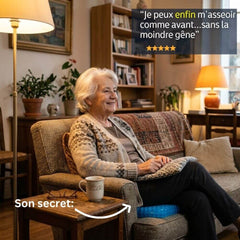 Coussin Ergonomique en Gel — Soulagement Sciatique, Coccyx & Anti-Escarre