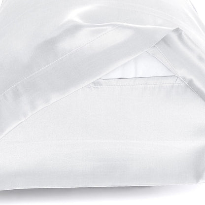 Housse Oreiller Satin, Taie Coussin Blanche