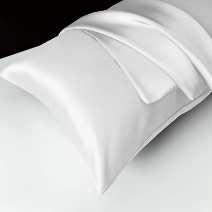 Housse Oreiller Satin, Taie Coussin Blanche
