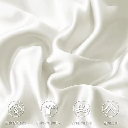 Housse Oreiller Satin, Taie Coussin Blanche