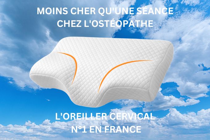 Oreiller Cervical YDEKO, forme papillon, mousse haute densite
