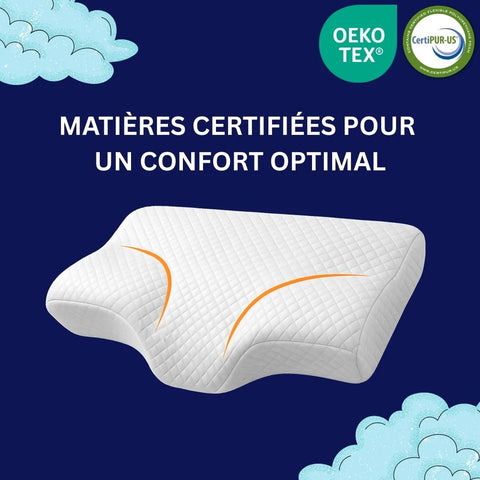 Oreiller Orthopédique à Mémoire de Forme