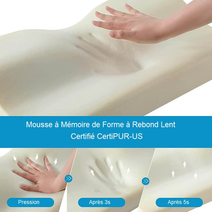 Oreiller Cervical Ergonomique, Coussin Memoire de Forme Orthopedique, Oreiller Cervical, Oreiller Therapeutique, oreiller arthrose cervicale