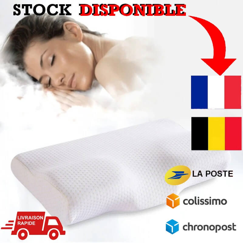 Oreiller Memoire de Forme, Oreiller Cervical Ergonomique, Coussin Douleurs Cou