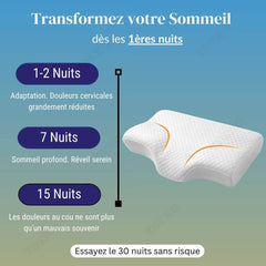 Oreiller Anti Ronflement Cervical à Memoire de Forme