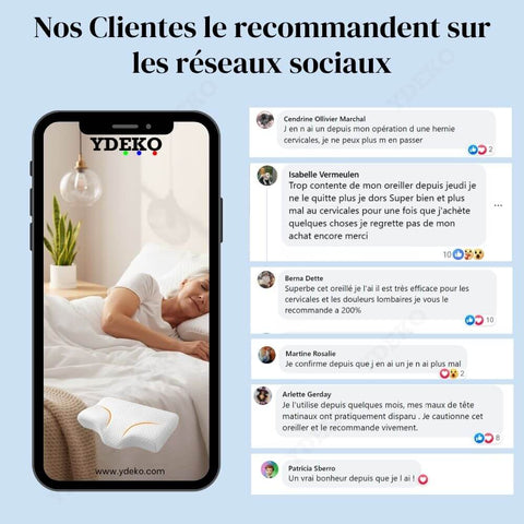 Oreiller Anti Ronflement Cervical à Memoire de Forme
