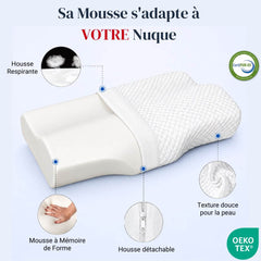 Oreiller Anti Ronflement Cervical à Memoire de Forme