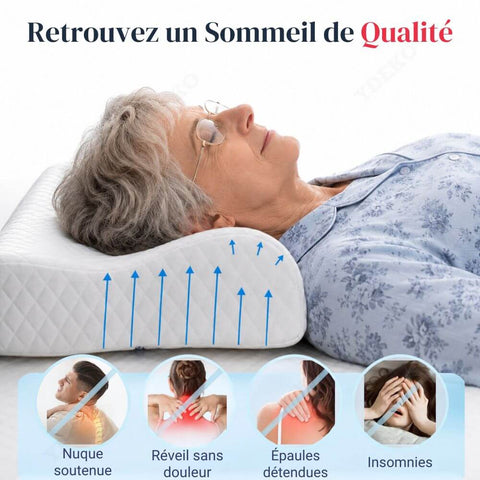 Oreiller Orthopédique à Mémoire de Forme