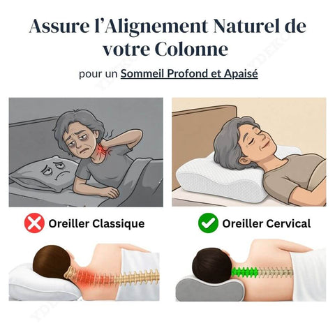 Oreiller Anti Ronflement Cervical à Memoire de Forme