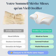 Oreiller Orthopédique à Mémoire de Forme