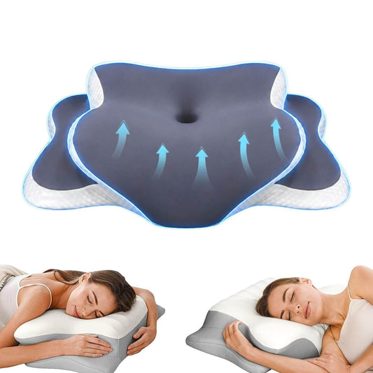 Oreiller Cervical Ergonomique, Coussin Memoire de Forme, Oreiller Ergonomique
