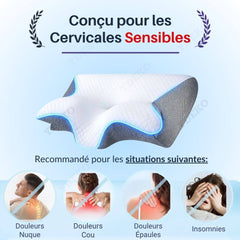 Oreiller Cervical Ergonomique - Design Papillon