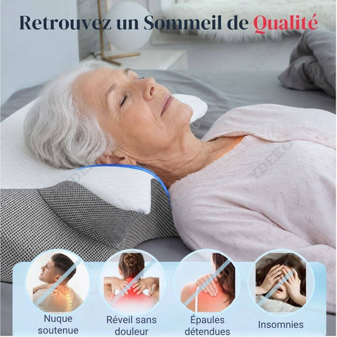 Oreiller Cervical Ergonomique - Design Papillon
