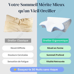 Oreiller Cervical Ergonomique - Design Papillon