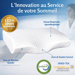 Oreiller Orthopédique à Mémoire de Forme