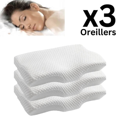 Oreiller Ergonomique Memoire de forme, Coussin Cervical Orthopédique, Oreiller Therapeutique