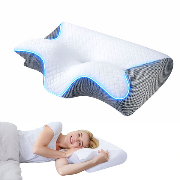 Oreiller Cervical Ergonomique - Design Papillon