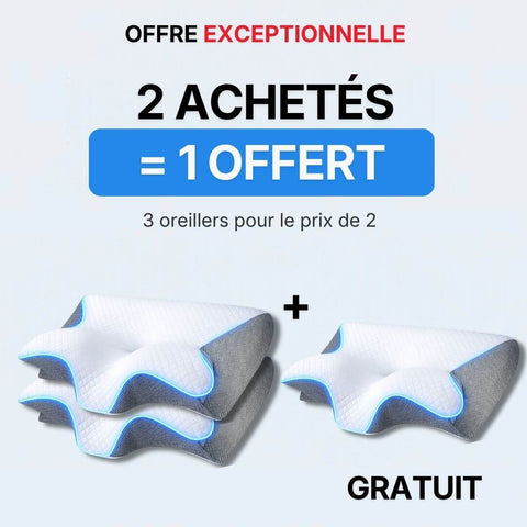 Oreiller Cervical Ergonomique - Design Papillon