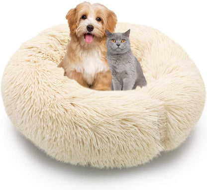 Panier pour Chien et Chat, Coussin Rond et Lit pour Chat, Tapis et Canapé Chien
