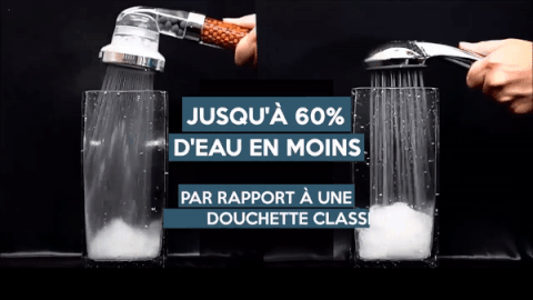 Pommeau De Douche Douchette Universelle 3 Jets + Anticalcaire à